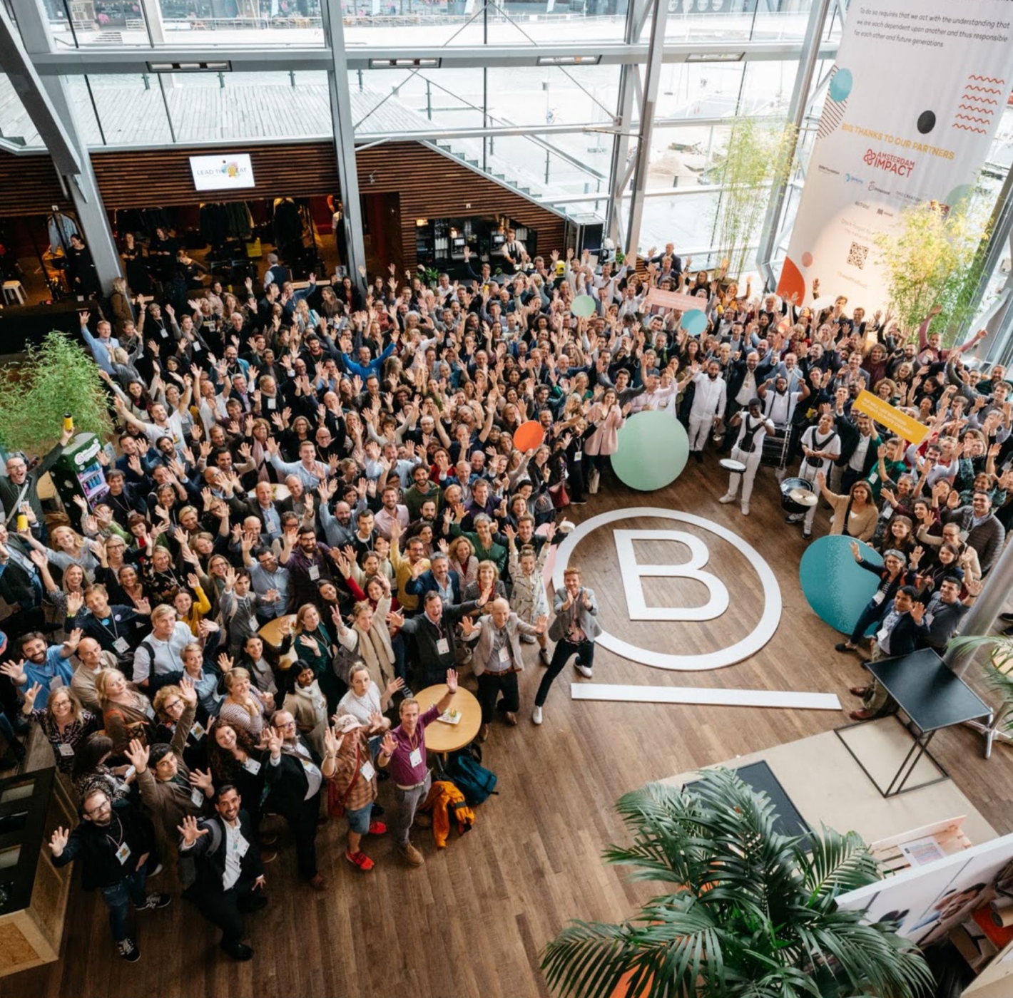 B Corp group photo from above