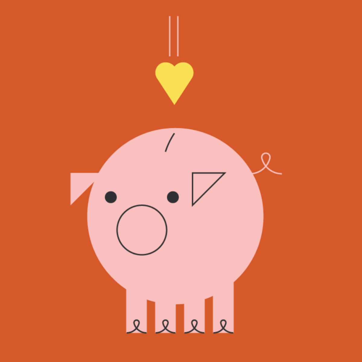 illustration of a piggy bank