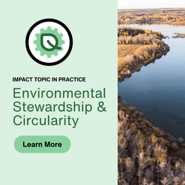 environmental stewardship and circularity impact topic in practice graphic